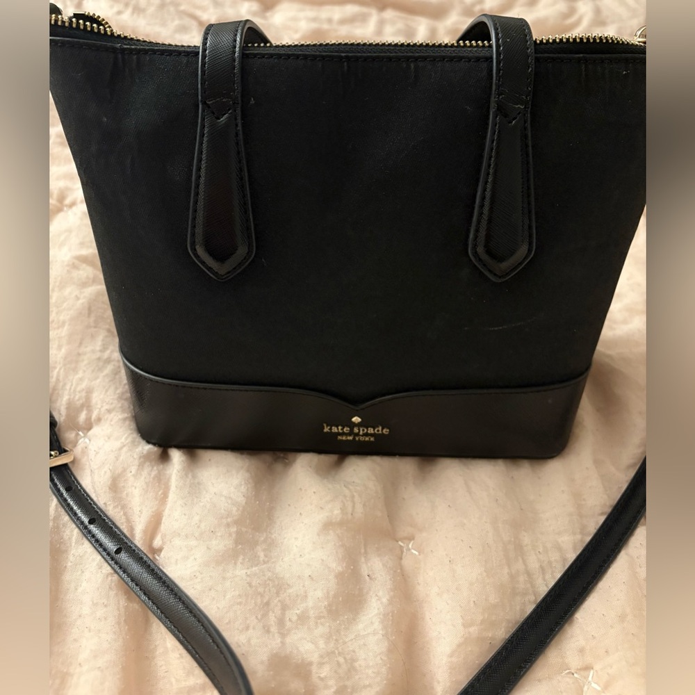 Kate Spade Lola Glitter Small Black Satchel Crossbody - Picture 4 of 12